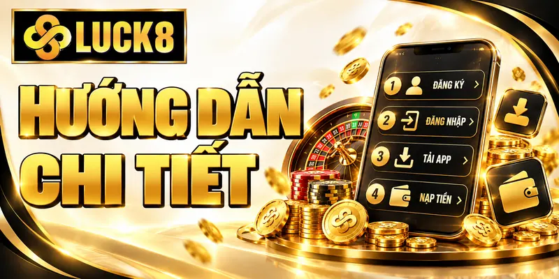 Các bước đăng ký, đăng nhập và sử dụng ứng dụng LUCK8